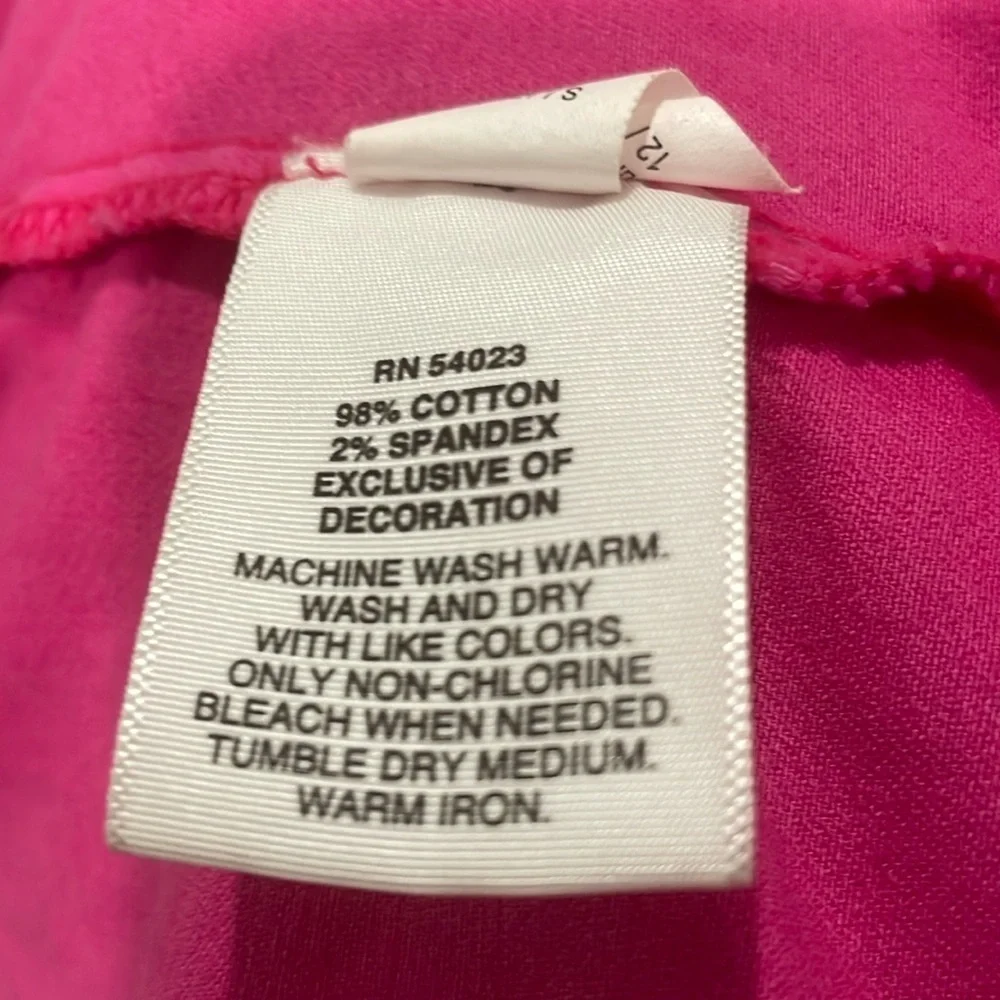Gap ultra deep pink snap front denim jacket size large